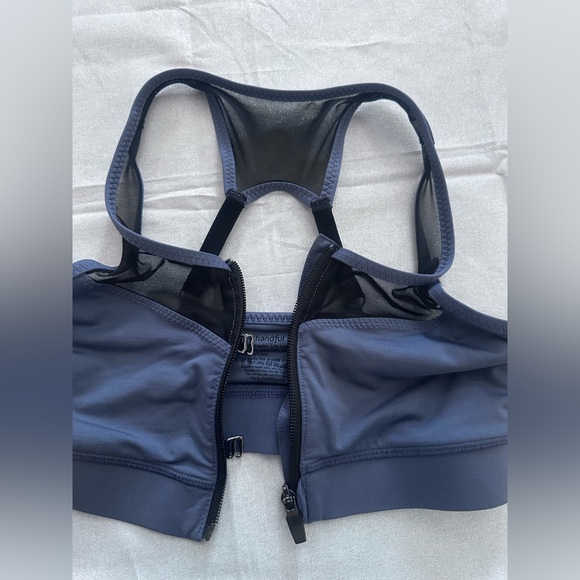 Handful Closer Front Zip Bra Size Small Sports Athletic In Night Swim Navy Color - Picture 5 of 7